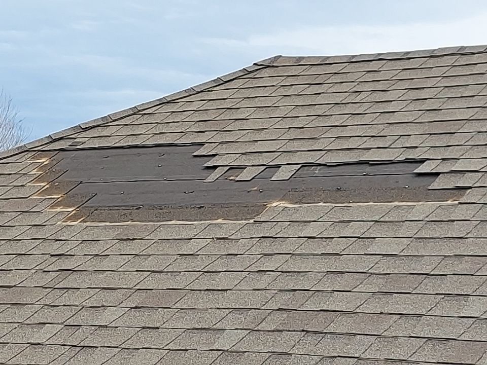 A roof of a house